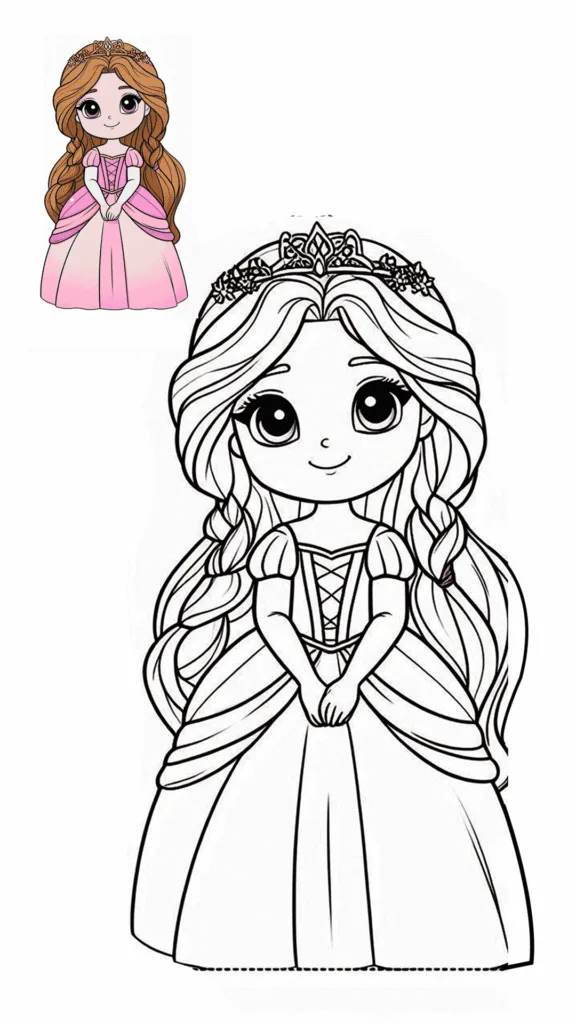 cute-rapunzel-coloring-page-printable