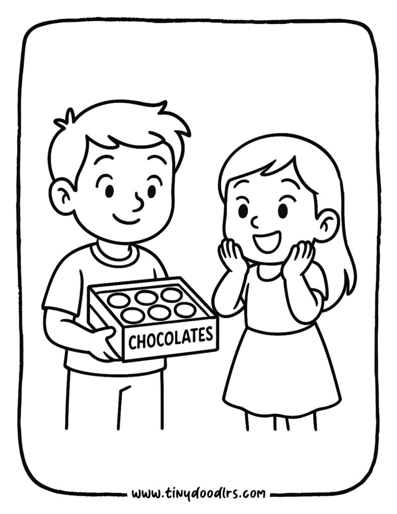 Easy brother and sister Rakshabandhan drawing with thali for coloring