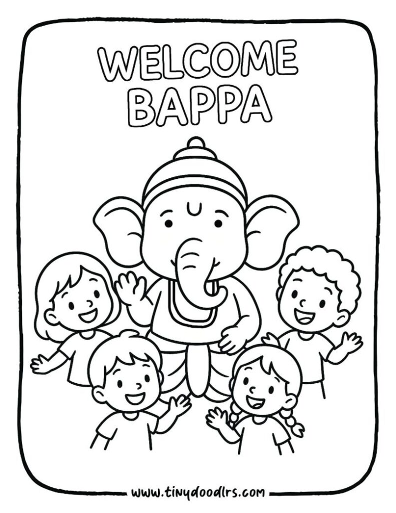 beautiful ganesh drawing easy