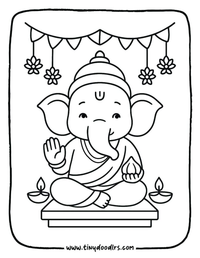 drawing of god ganesha