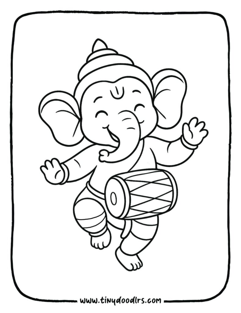simple ganpati drawing