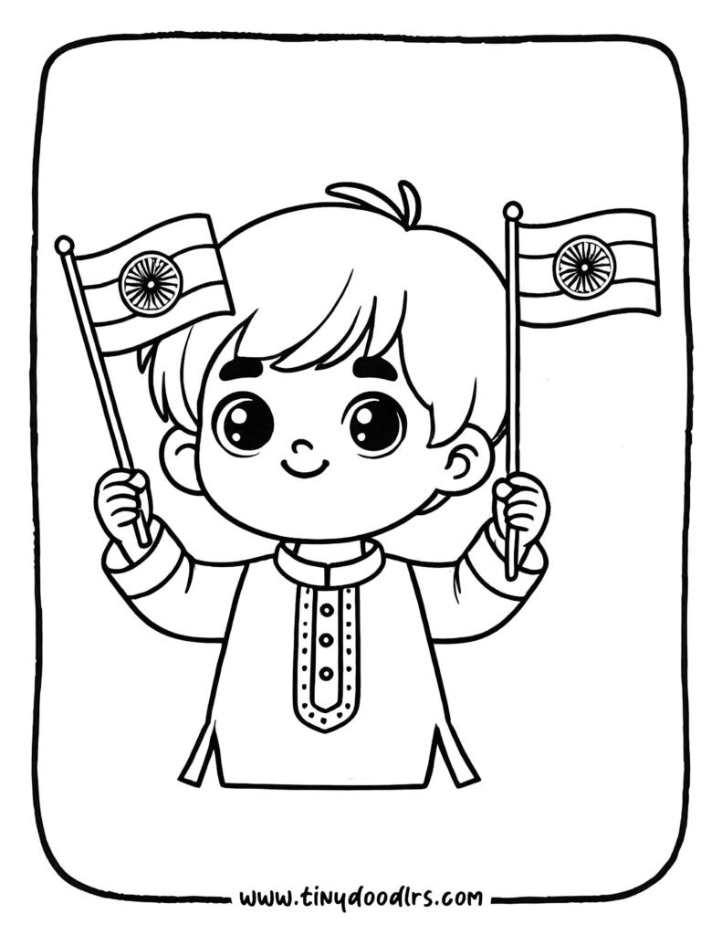 Easy India Independence Day Drawing for Kids