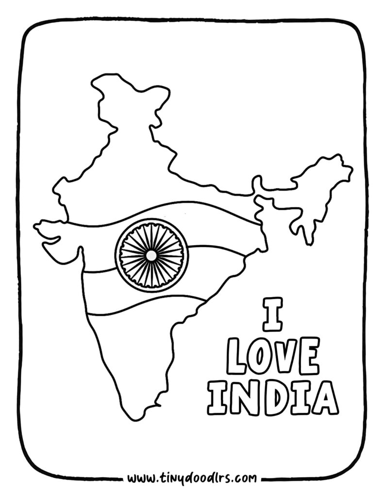 Easy India flag drawing