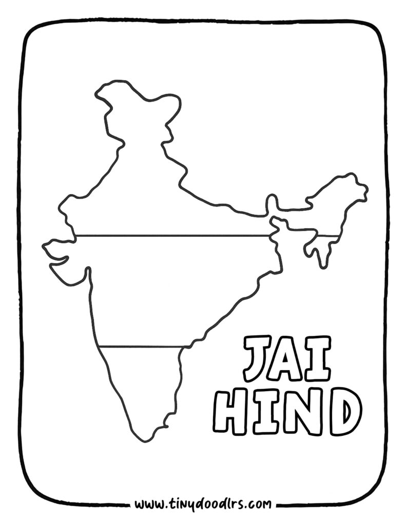 Indian flag coloring page
