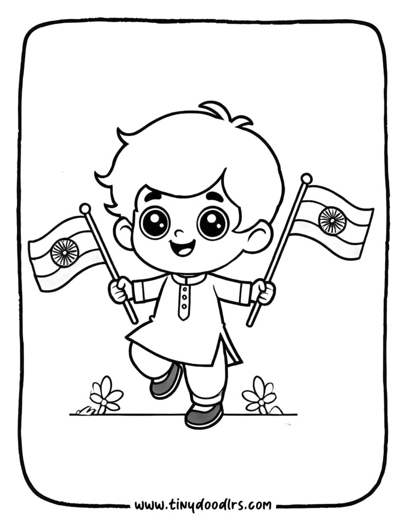 Easy India Independence Day Drawing for Kids