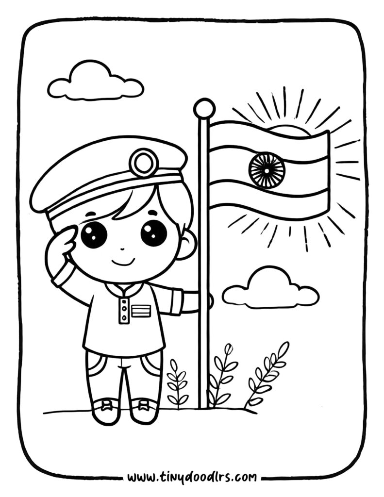 Creative India Independence Day drawing for school children