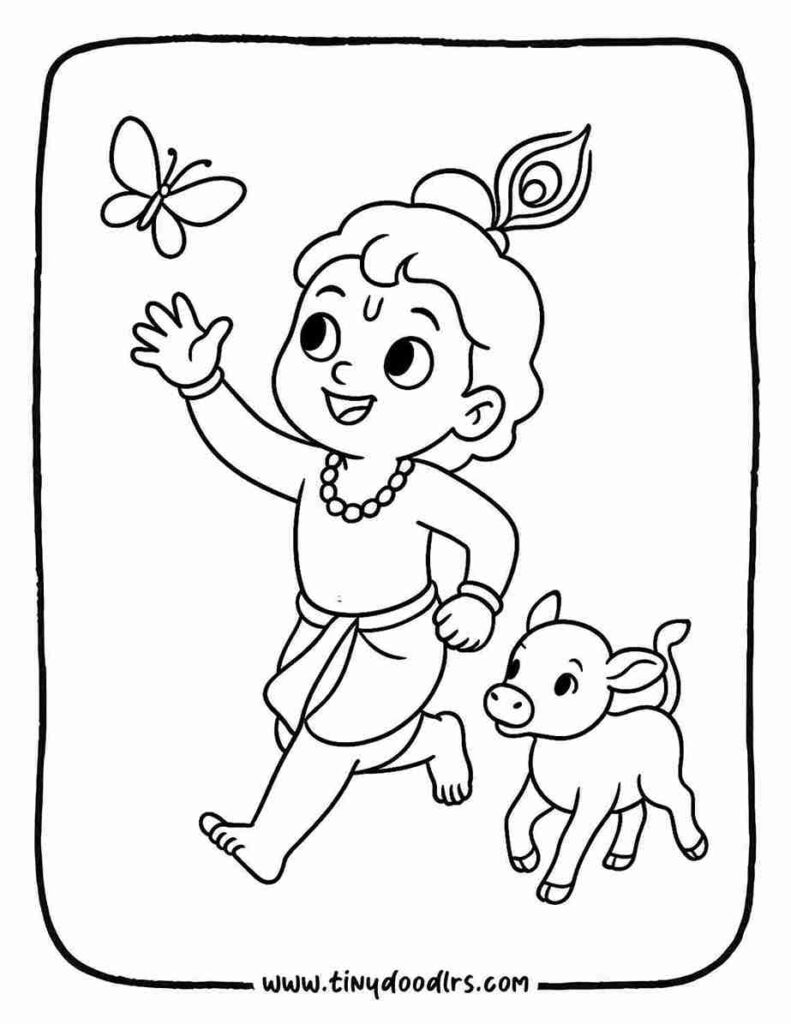 Easy Krishna drawing