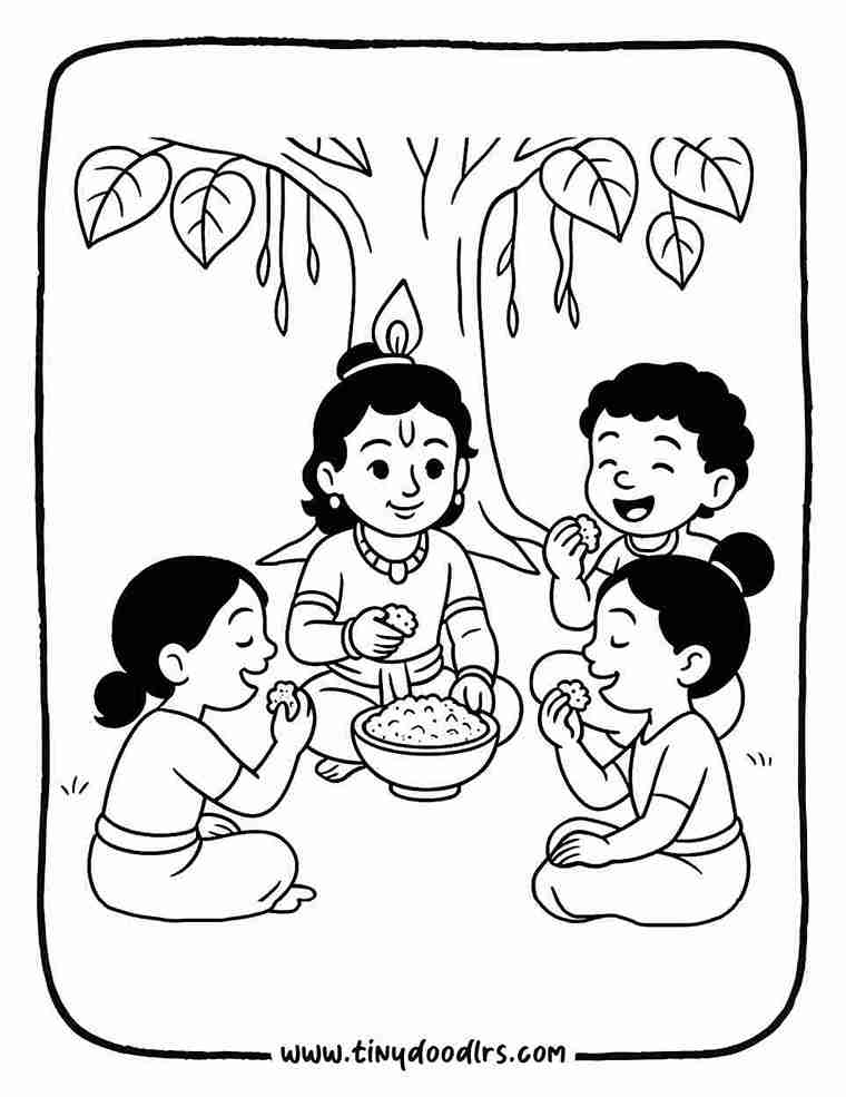 Easy Krishna drawing