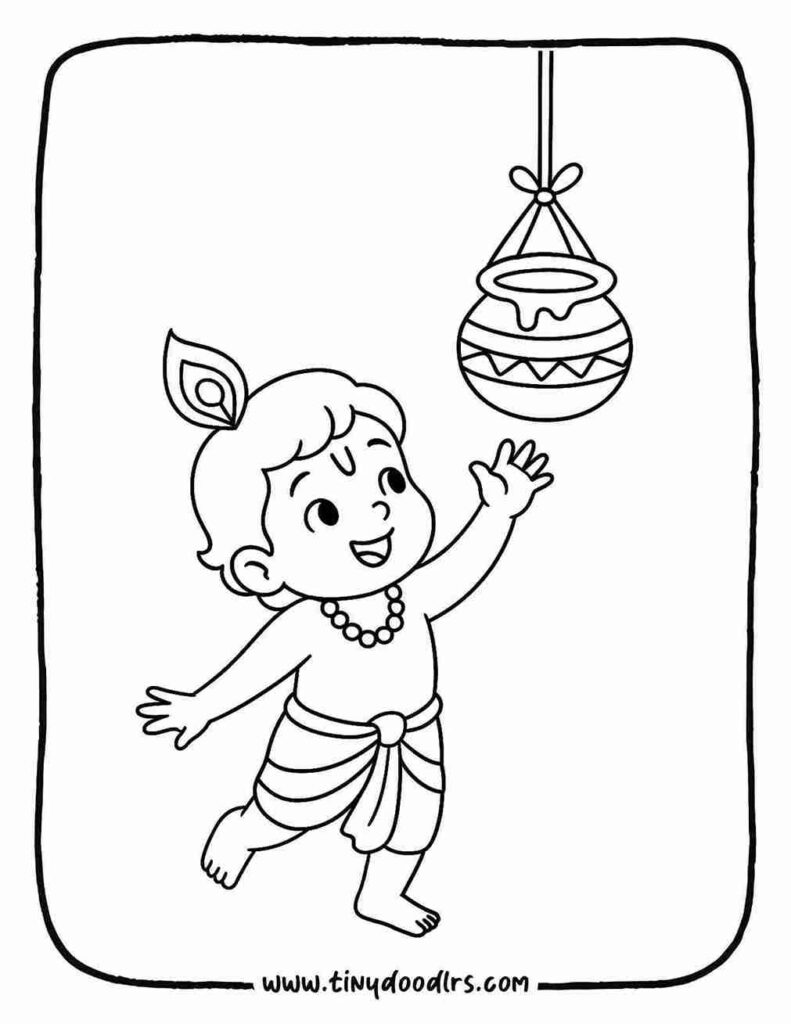 Easy Krishna drawing