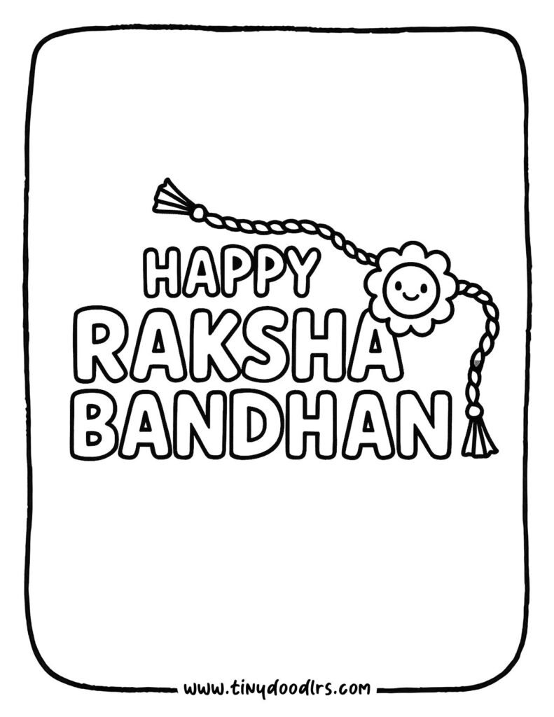 Simple brother and sister Rakshabandhan drawing with rakhi and sweets