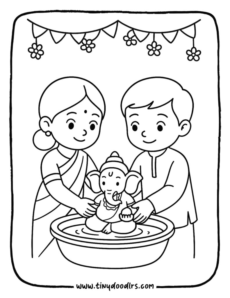God Ganpati Drawing eco-friendly visarjan