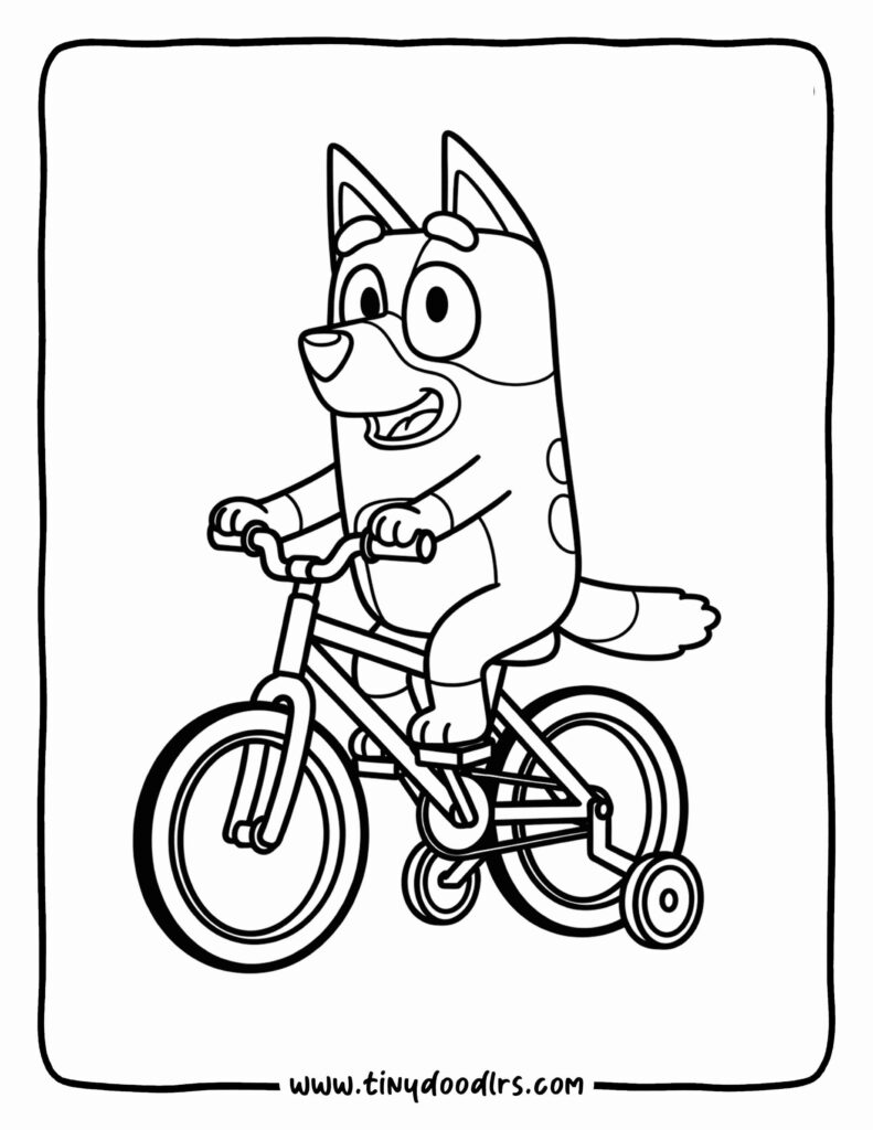 Bluey Riding a Bicycle