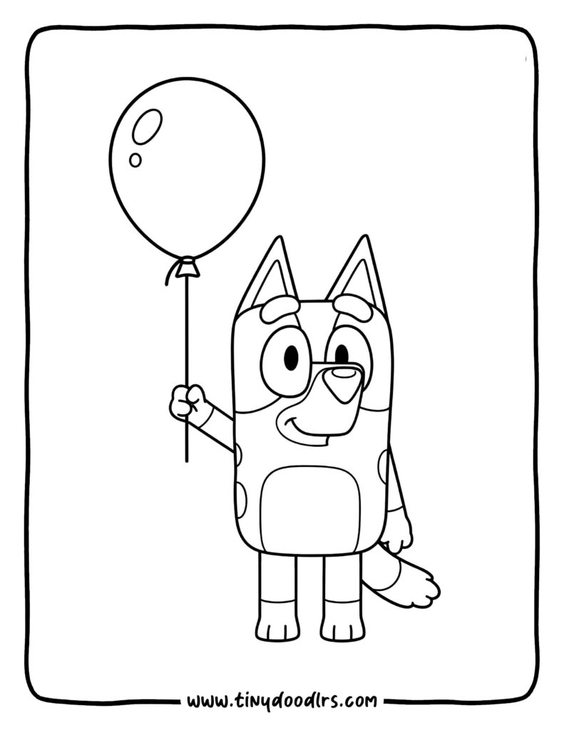 bluey coloring page free
