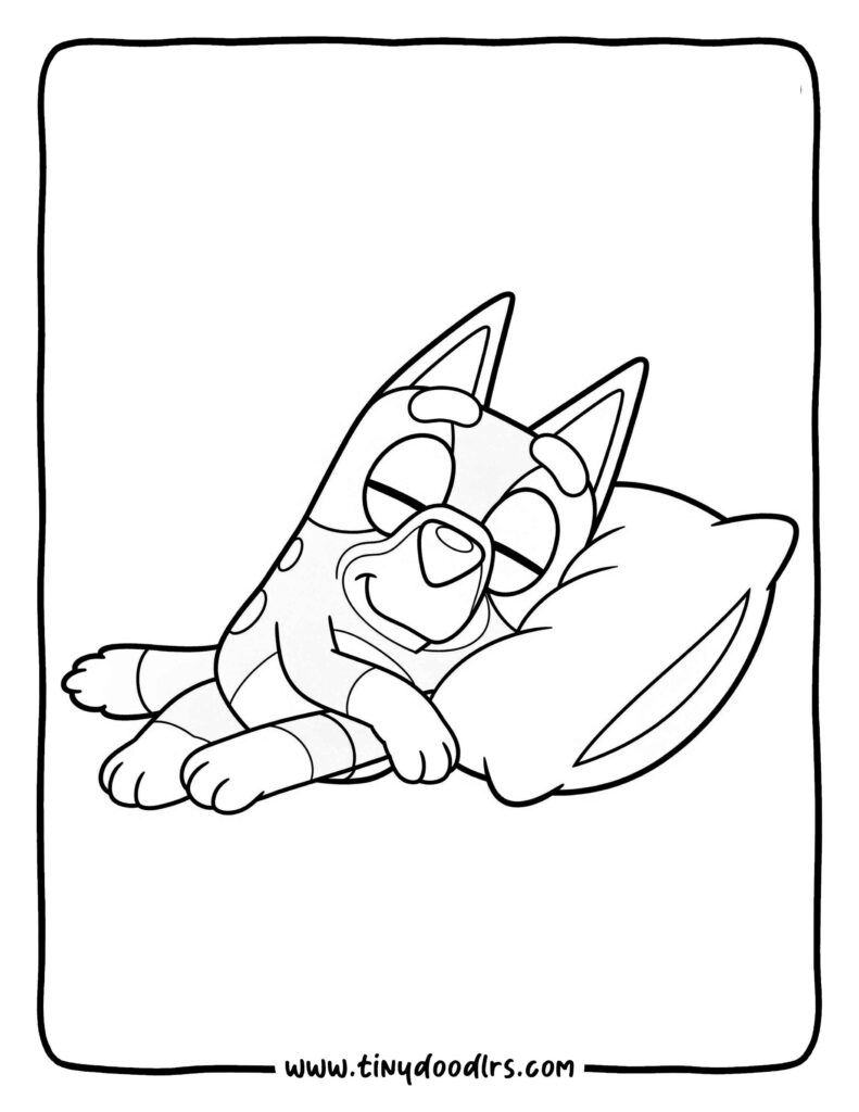 printable bluey colouring pages