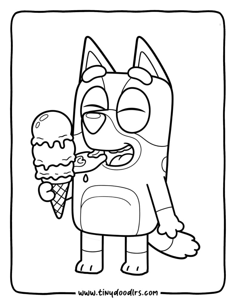 bluey coloring pages free pdf