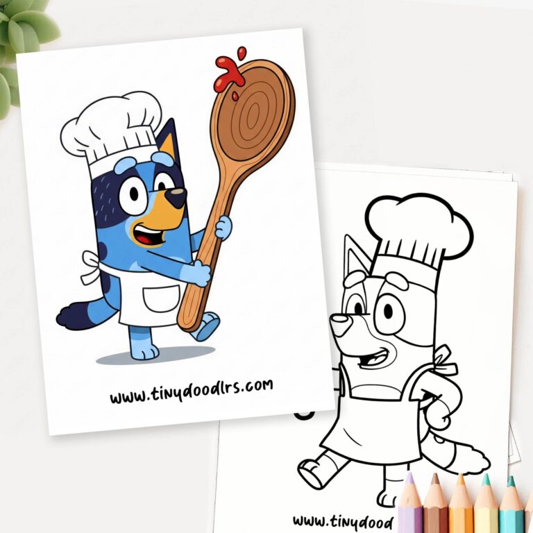 bluey coloring sheets free printable for kids