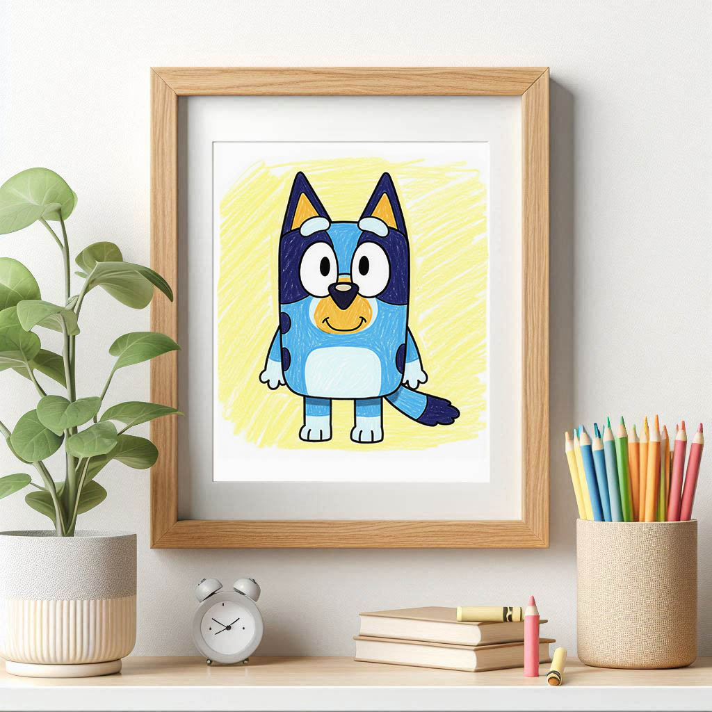 bluey coloring sheets free printable for kids frame
