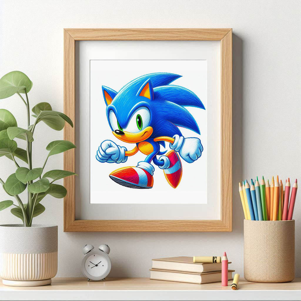 sonic coloring sheets frame