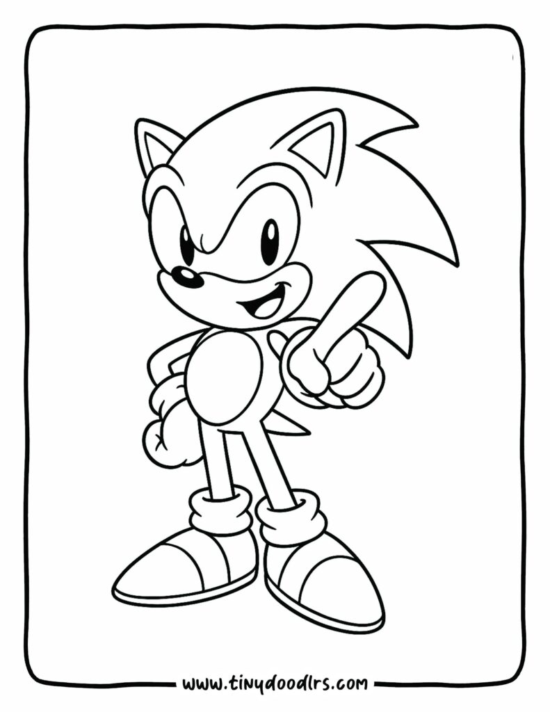 sonic coloring sheets free printable for kids