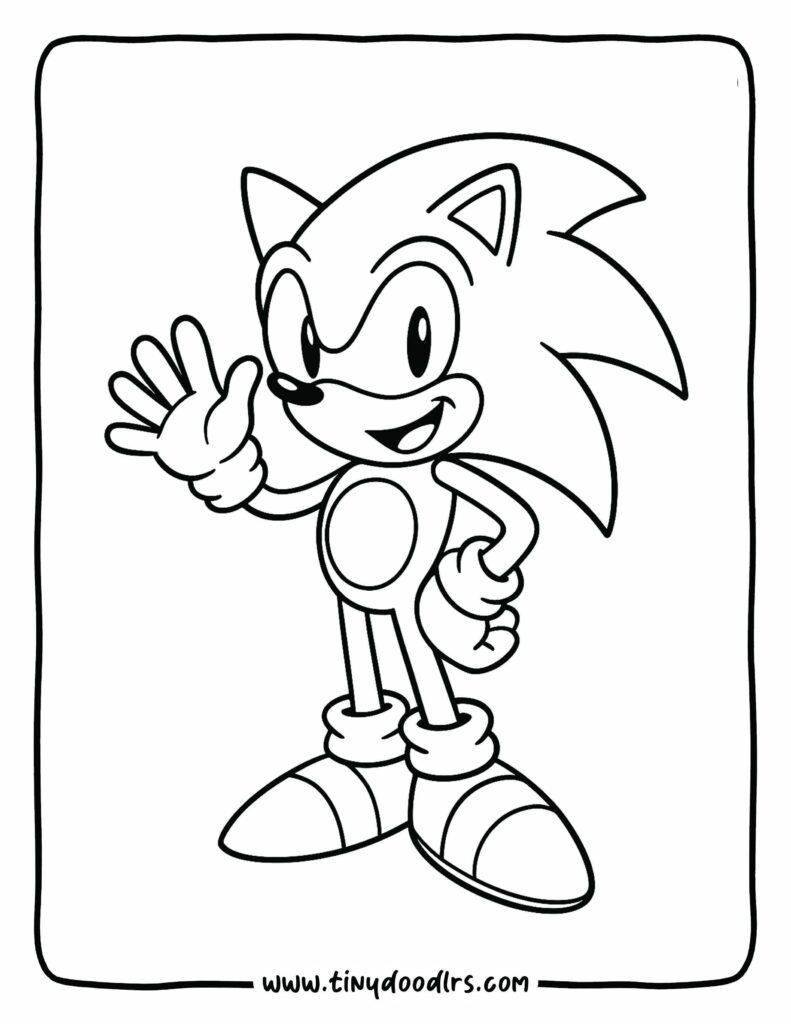 sonic the hedgehog coloring pages free printable for kids