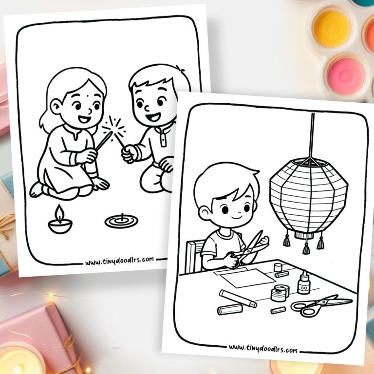 Diwali festival drawing