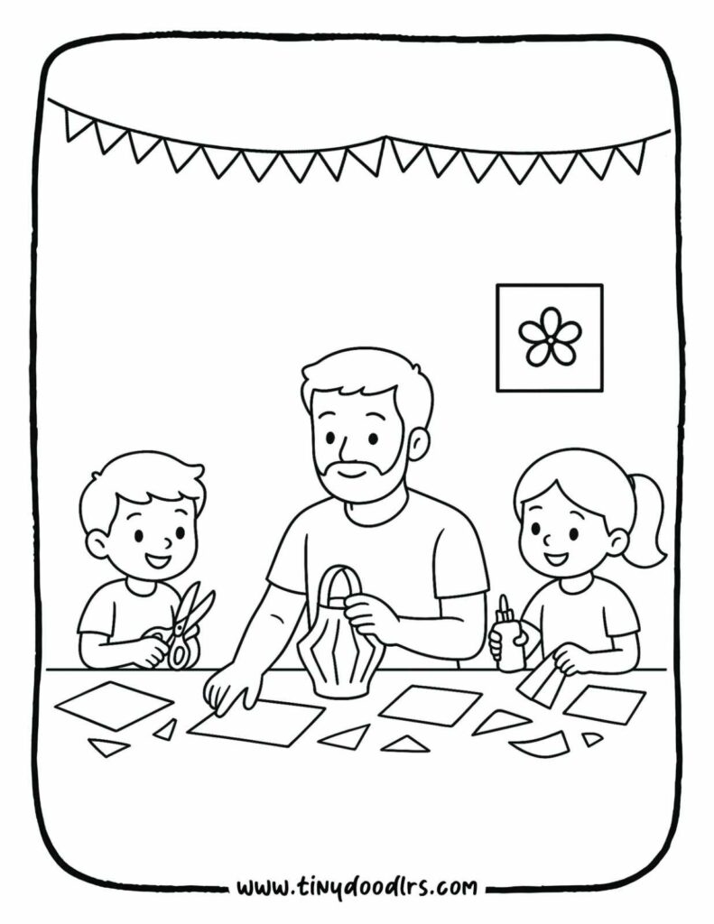 Printable Diwali festival drawing