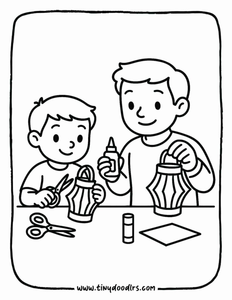 paper lantern making activity