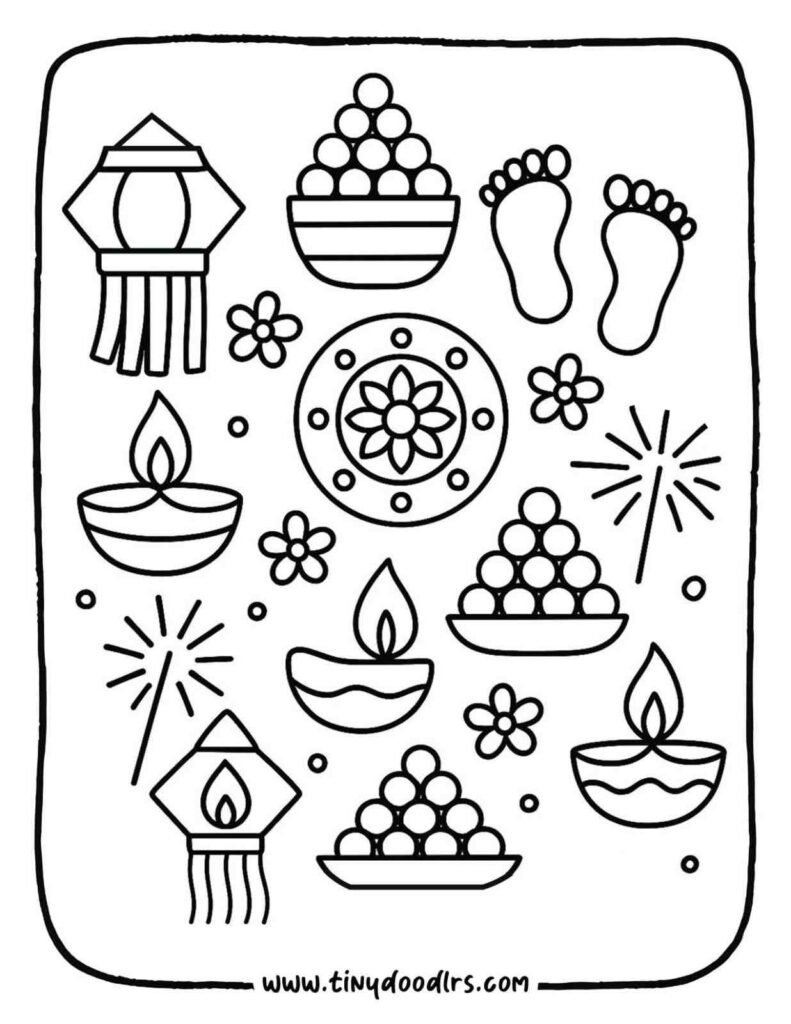 Diwali celebration drawing for students