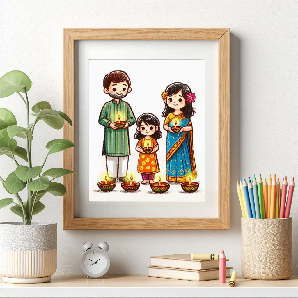 Free printable Diwali coloring pages