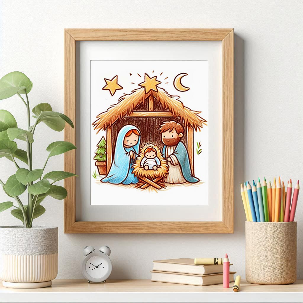 cute Christmas coloring pages 