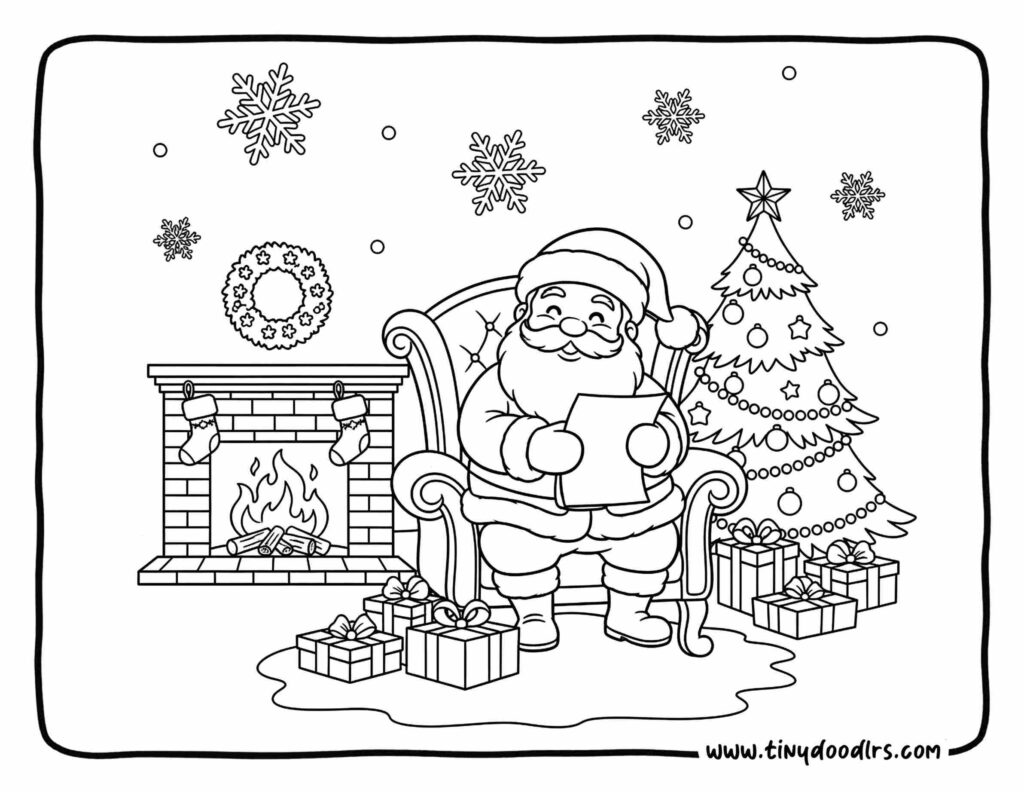 Cute Christmas Coloring Pages