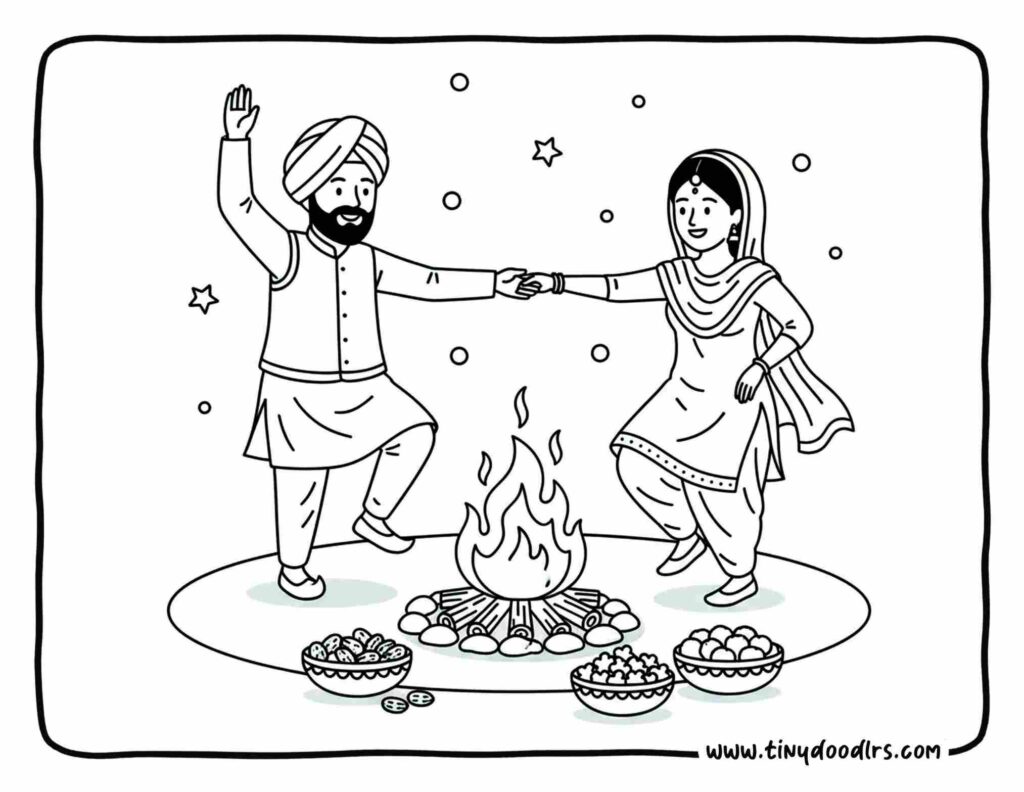 Creative Lohri Drawing Ideas for Kids – Simple & Cute