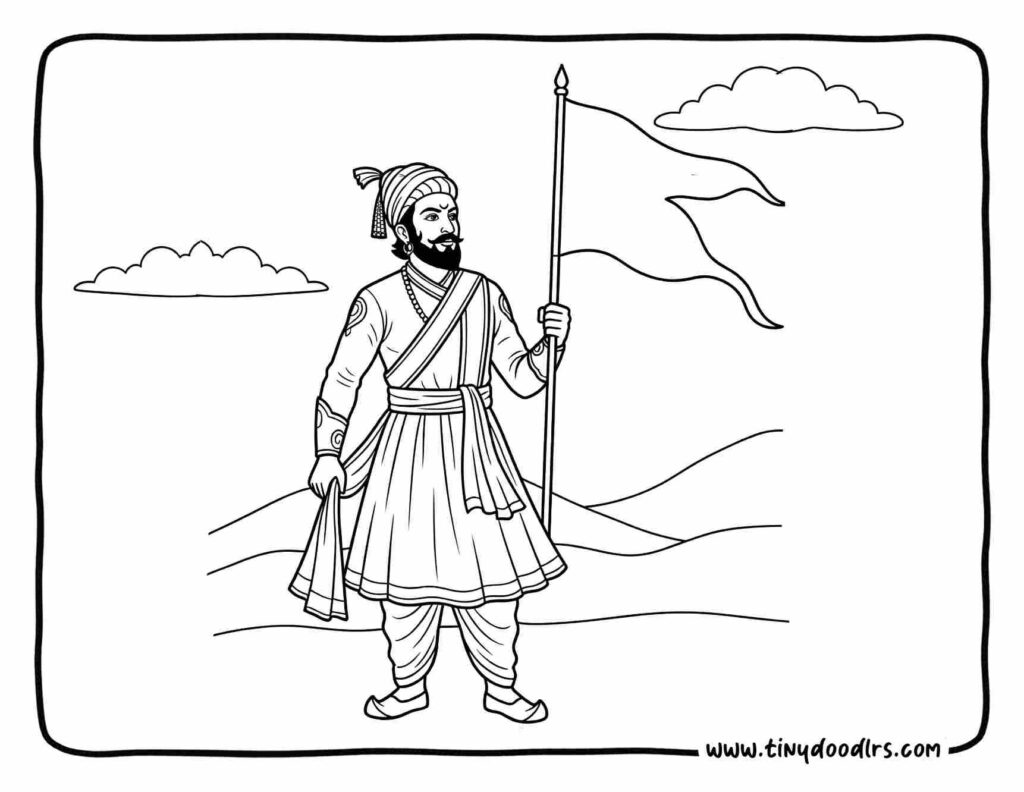 Beautiful Chhatrapati Shivaji Maharaj Drawing for Kids (Beginner to Advanced)