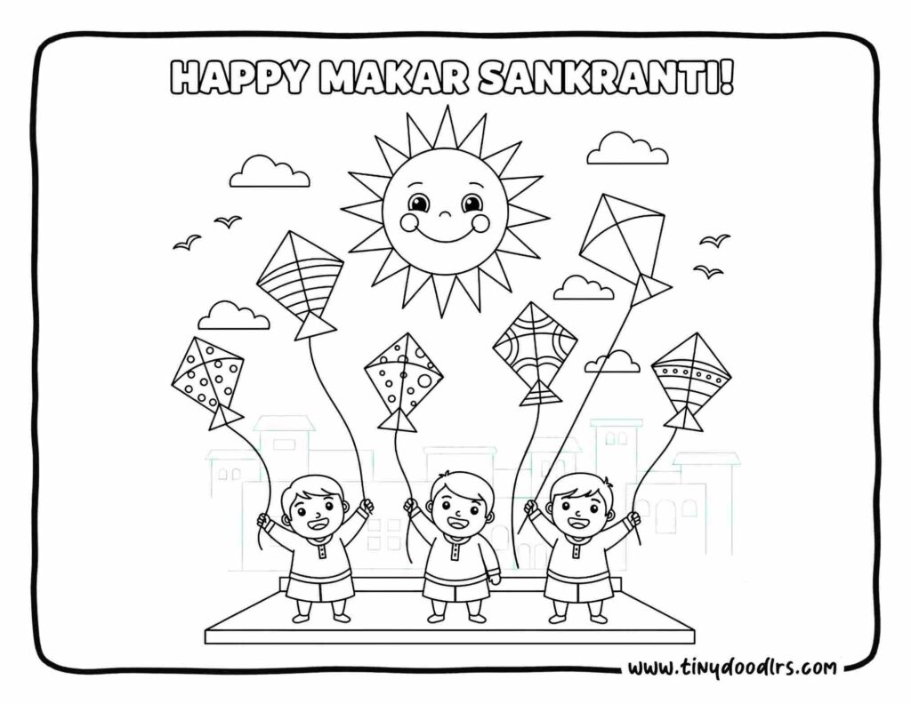 Makar Sankranti Drawing Ideas for Kids That Are Super Easy