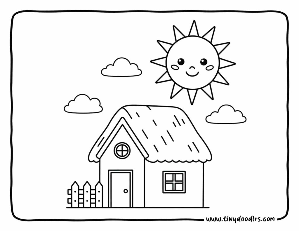 makar sankranti drawing of rising sun symbolizing Uttarayan and seasonal change