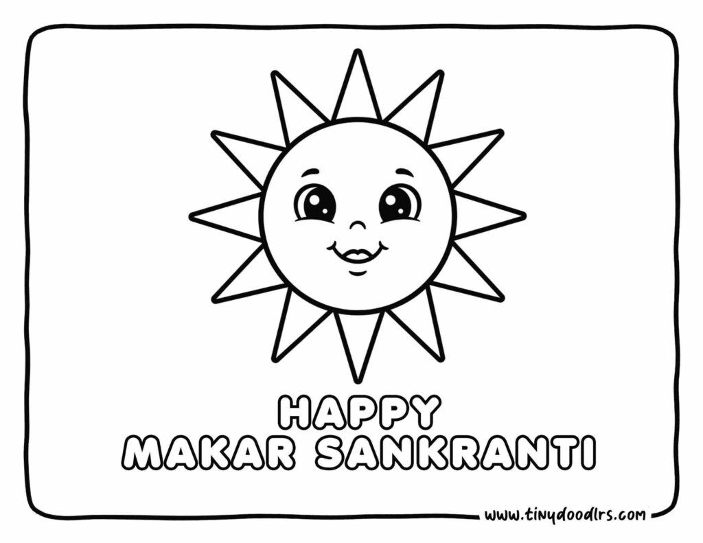 Super Cute Makar Sankranti Drawing for Kids That Look Awesome