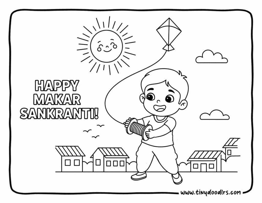 Makar Sankranti Drawing for Kids That Spark Creativity
